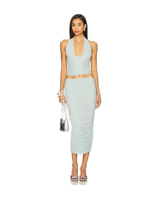 SER.O.YA White Bimini Mesh Halter Top