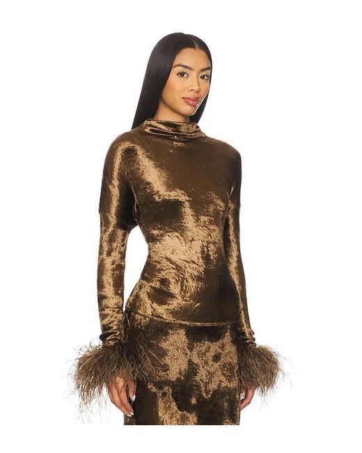 Velvet Dolman Top en Brown LAPOINTE