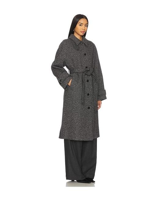 Closed Black Belted Coat