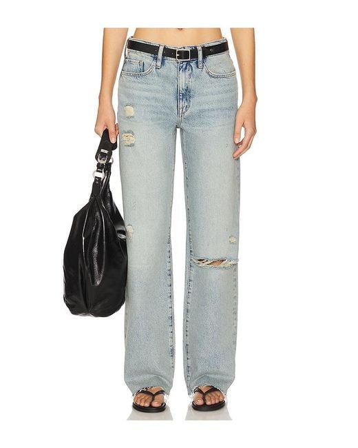 Triarchy Blue Birkin Mid Rise Straight Leg