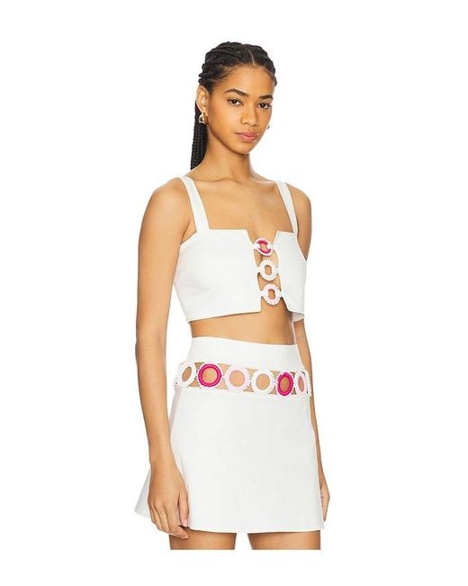 MY BEACHY SIDE White X Revolve Square Neck Crop Top