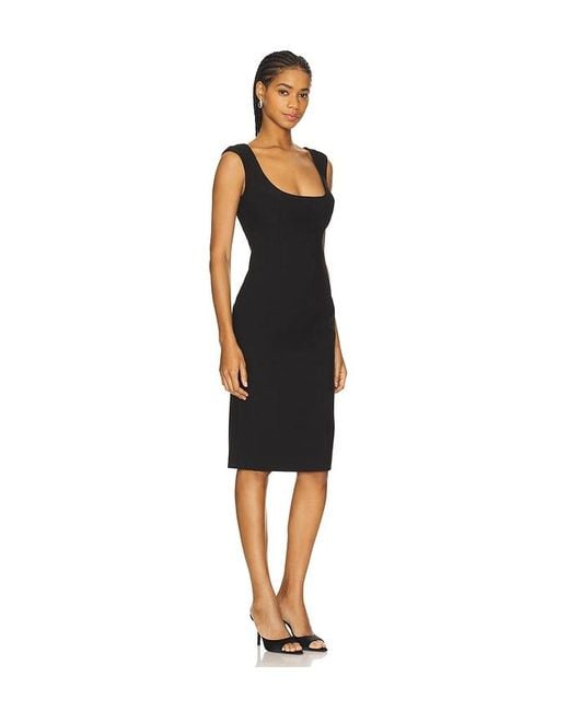 Bardot Black Audrey Fitted Midi Dress