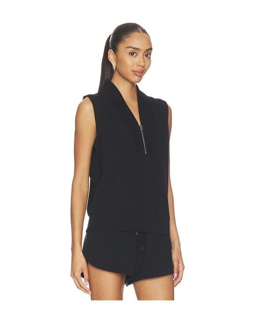 Varley Blue Beau Sleeveless Half Zip Top
