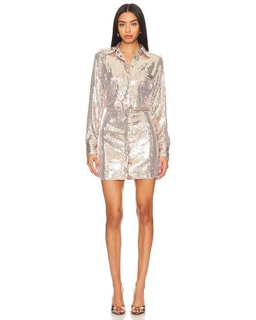 Free People Natural Sophie Sequin Mini Dress
