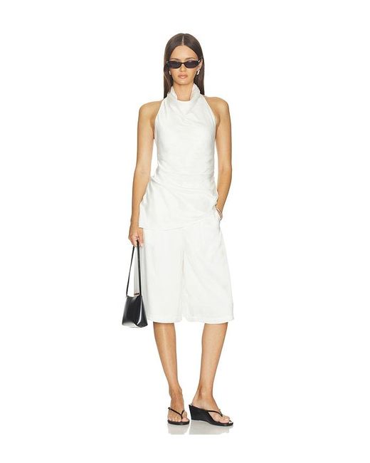 Sans Faff White Aegean Cowl Top