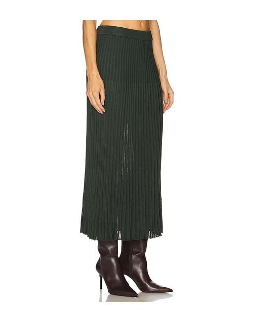 Zimmermann プリーツミディスカート Green