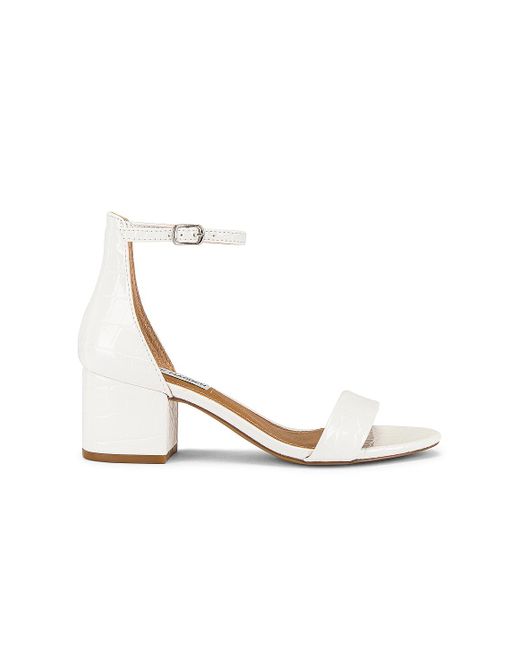 steve madden white block heels