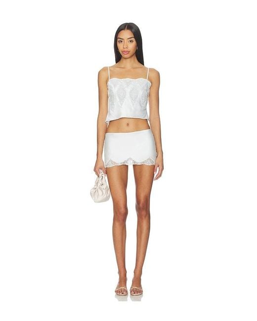 LoveShackFancy White Belve Skirt