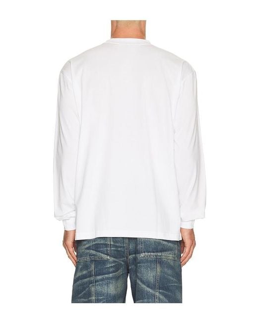 METALWOOD STUDIO White Obviously Longsleeve T-Shirt for men