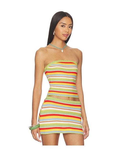 Solid & Striped Orange The Celeste Tube Top