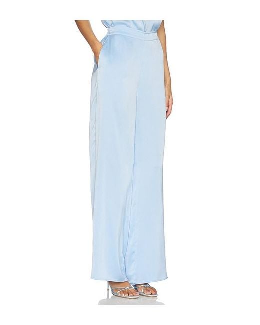 Generation Love Blue Kelela Hammered Satin Pants