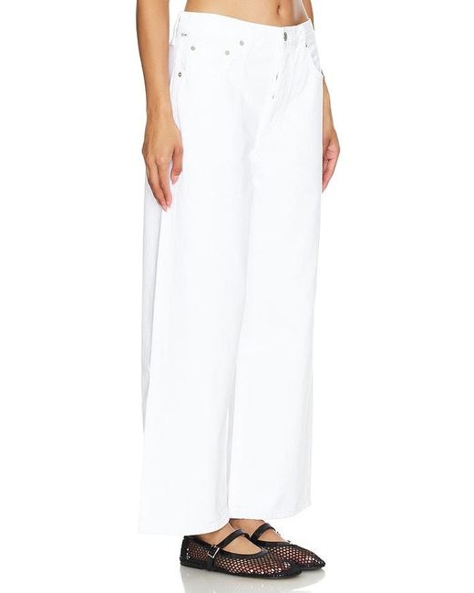 Citizens of Humanity White Pina Low Rise Baggy Crop