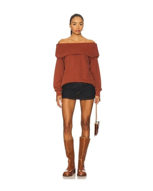 Free People Red X Revolve Off Chill Sweater