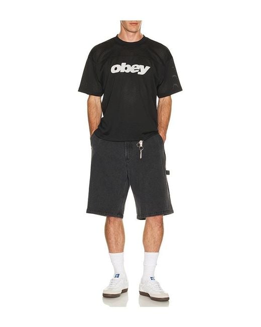 Obey Black Mesh Practice Jersey for men