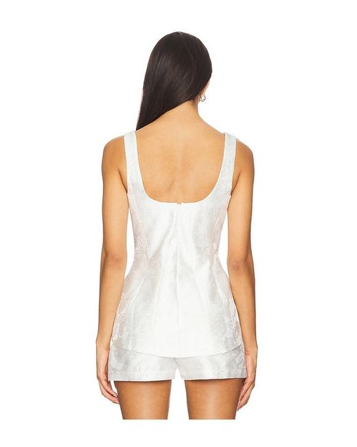 Amanda Uprichard White X Revolve Empire Top