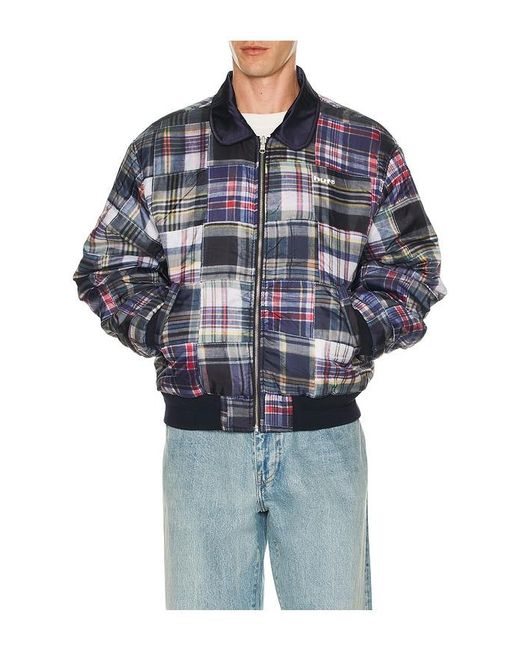 Huf Clothiers Reversible Flight Jacket in Blue for Men | Lyst