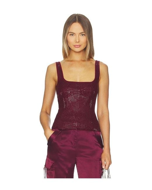 retroféte Purple Marzia Embellished Top
