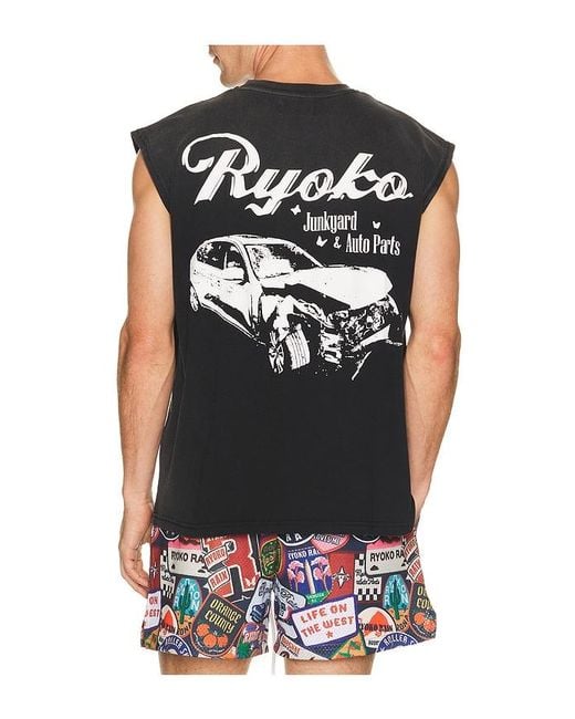 Ryoko Rain Black Auto Parts Sleeveless Tank for men