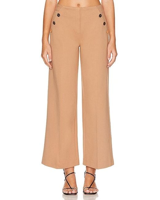Spanx Natural Ponte Button Front Wide Leg Pant