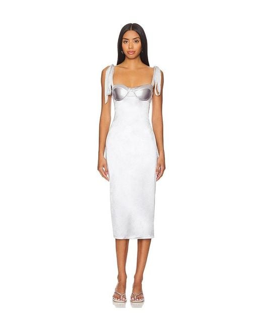 Free People White X Intimately Fp Casino Got Glam Midi Dress