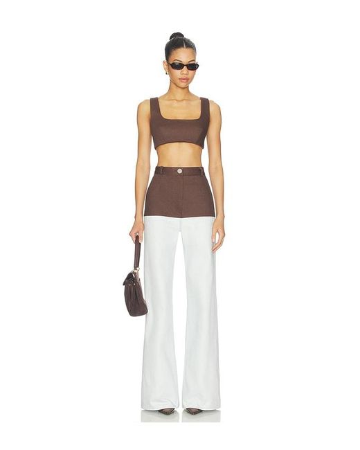 Matthew Bruch Multicolor Tie Back Crop Top