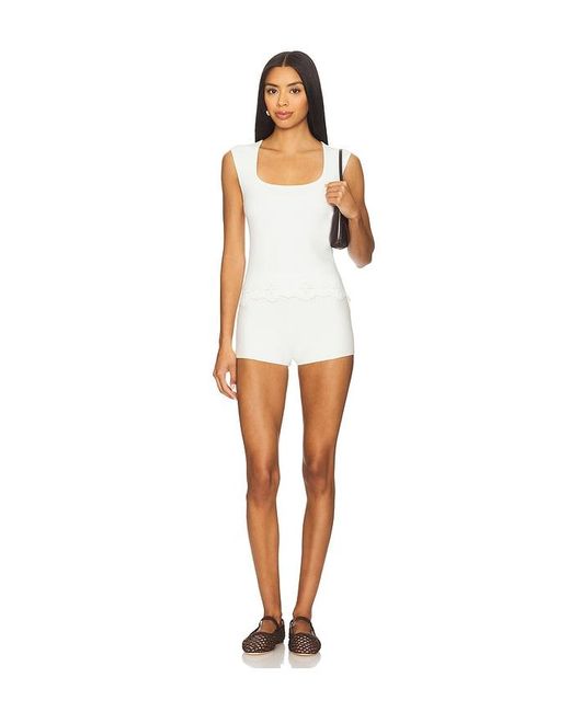 Astr White Ellamay Sweater Top