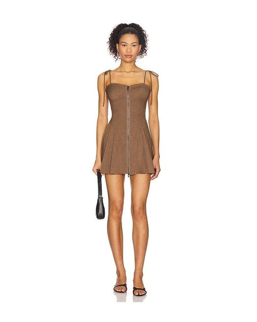 superdown Brown Elanor Mini Dress