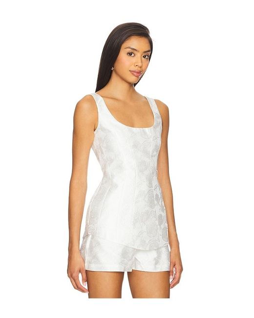 Amanda Uprichard White X Revolve Empire Top