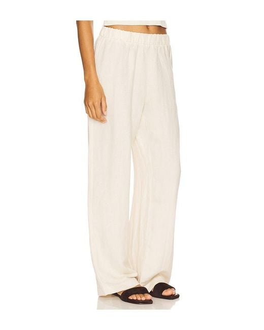 PERFECTWHITETEE White Woven Linen Pant