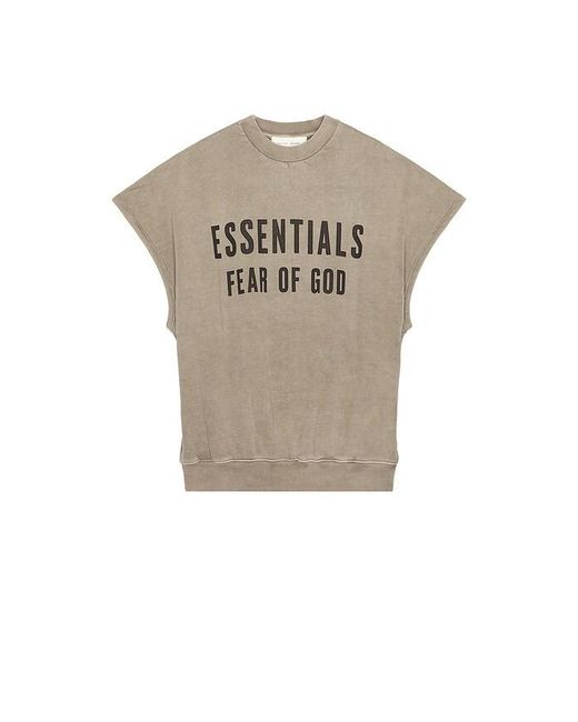 Fear Of God Black Relaxed Fleece Cutoff Sweatshirt for men