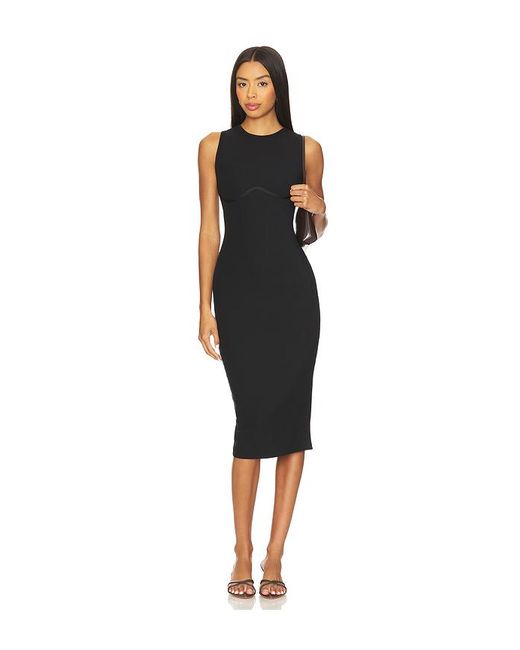 Fleur du Mal Black Hourglass Rib Dress