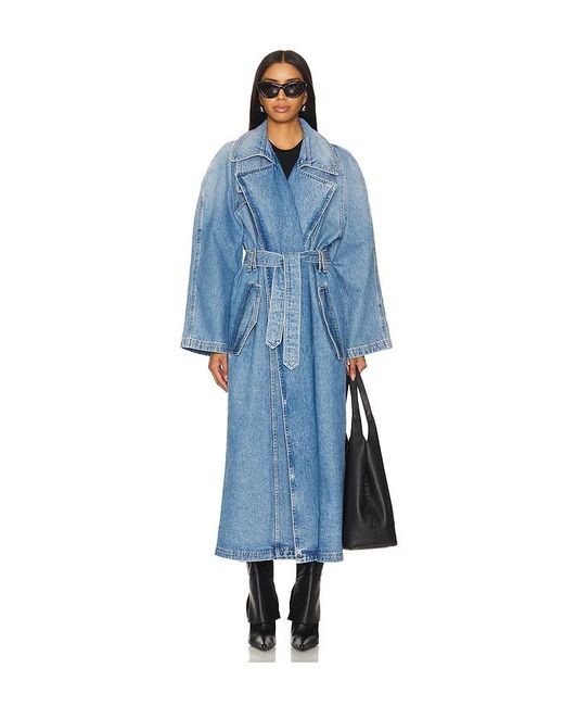 EB DENIM Blue Kosmo Trench Coat