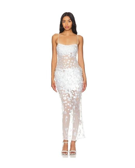 ROBE MISCHA en Ivory retroféte en coloris White