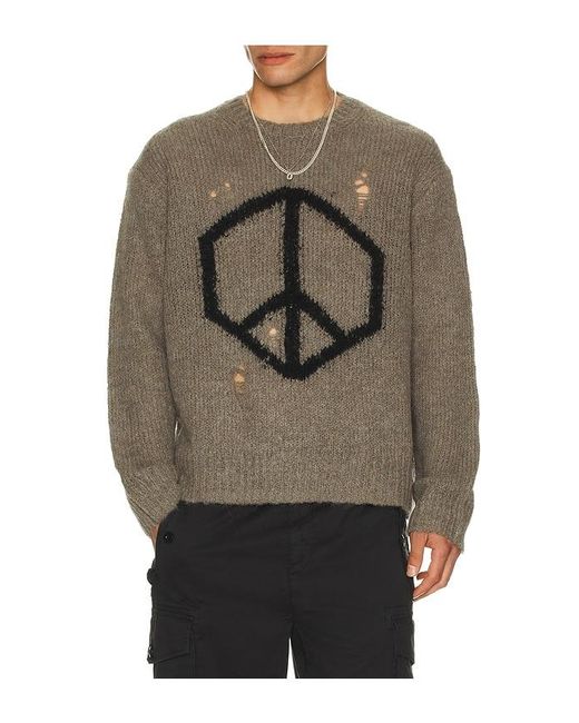 AllSaints Natural Message Crew Neck Sweater for men