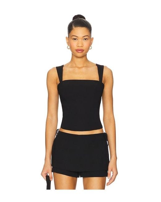 Amanda Uprichard Black Ceronne Top