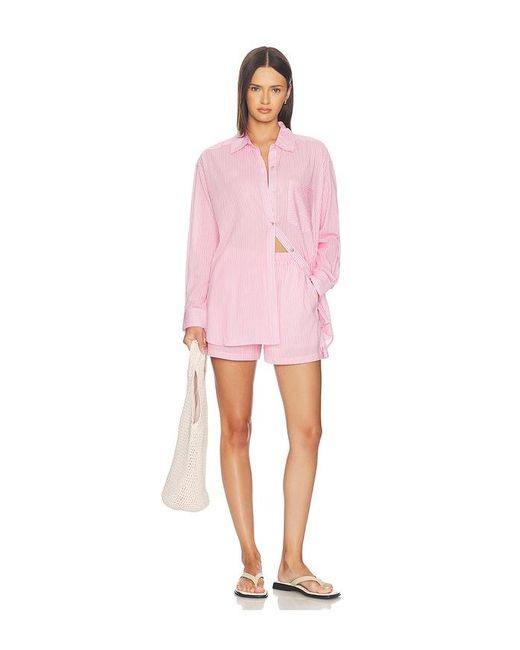 Seafolly Pink Stripe Shirt