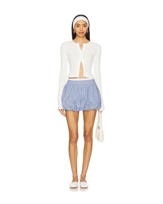 Lovers + Friends Blue Brynn Mini Skirt