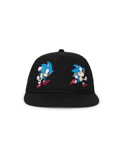 Market Black X Sonic Run 5 Panel Hat for men