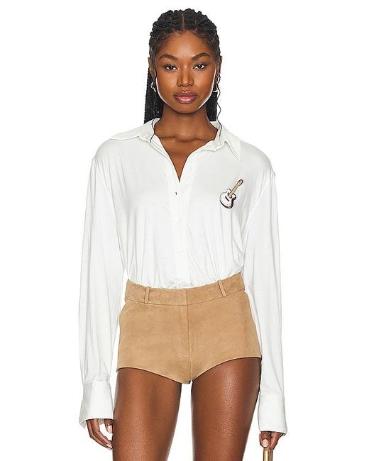 Urban Outfitters White J'adore Cowboys Bedshirt