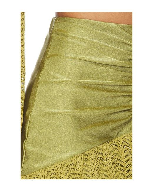 PATBO Yellow Wave Mini Skirt