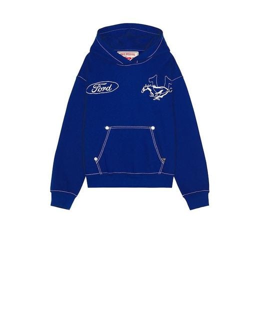 Sudadera Con Capucha Ceñida Big T En Color Azul Marino Talla (También En S) True Religion de hombre de color Blue