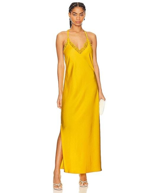 Essentiel Antwerp Yellow Feist Lace Trim Dress