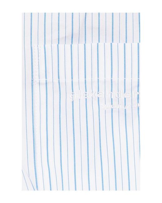Alexander Wang Blue Pre-Styled Off Shoulder Dress