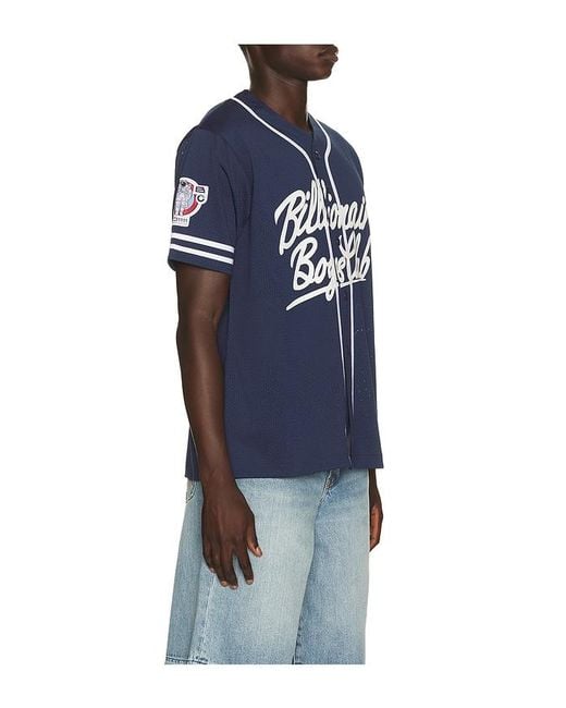 BBCICECREAM Blue Big Chew Baseball Shirt for men