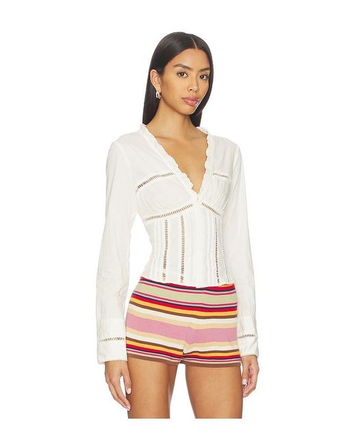 Free People White Frankie Corset Top