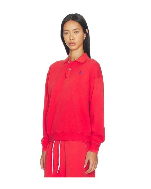 Polo Ralph Lauren Red Island Fleece Polo Sweatshirt