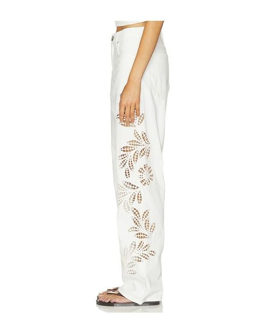 Rag & Bone White Shea Full Straight Jeans