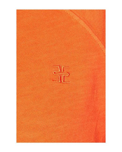 ÉTERNE Orange Shrunken Raglan Sweatshirt
