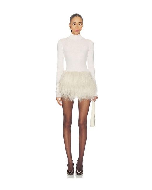 OW Collection White Thea Mini Skirt