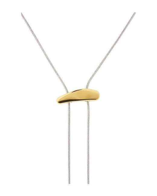 BRACHA Black Lauren Two Tone Lariat Necklace